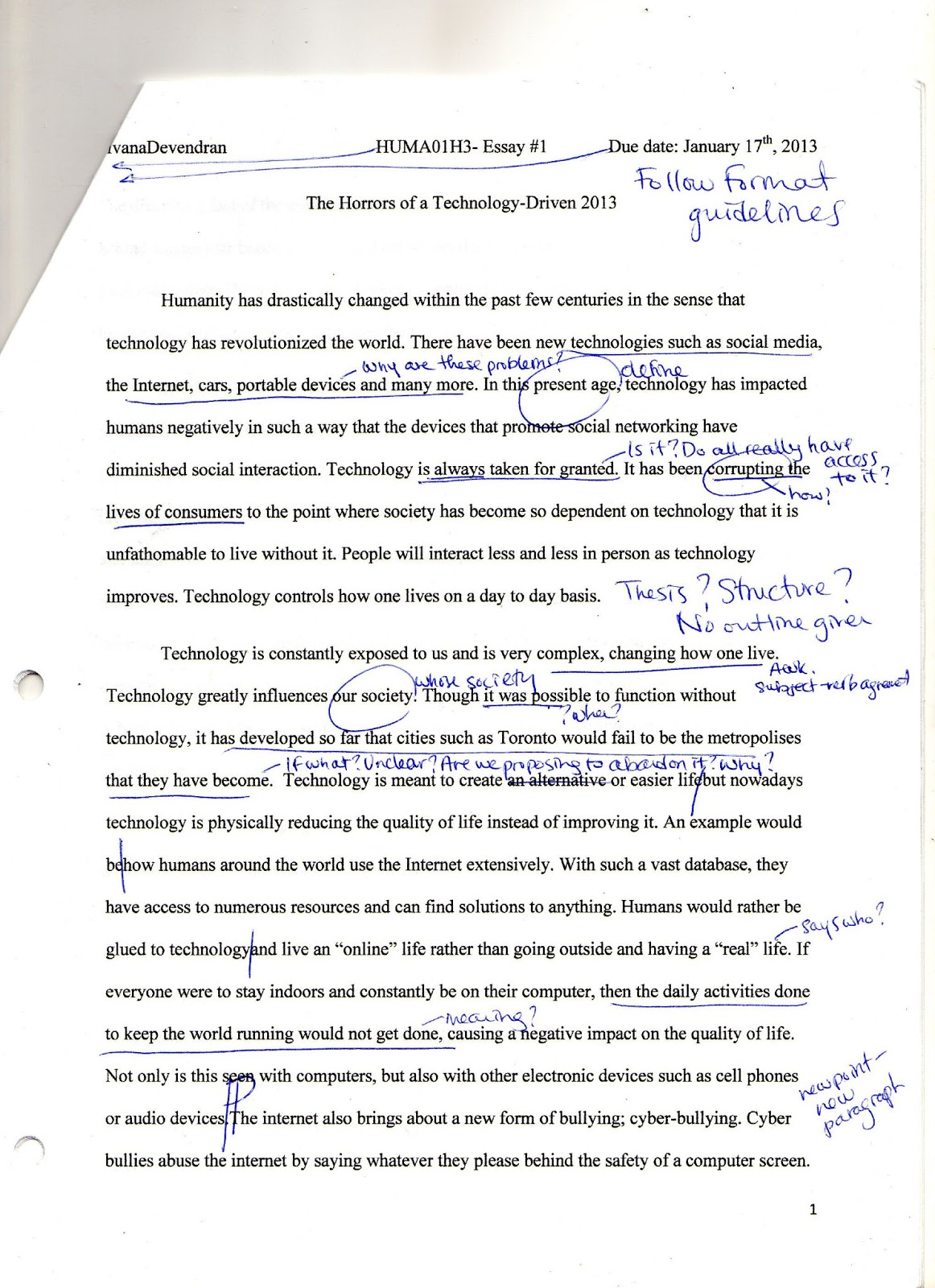 write a thesis statement for your essay